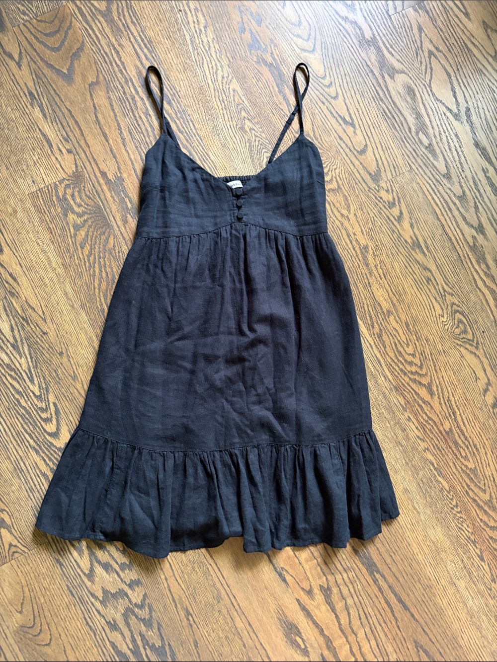 Abercrombie & Fitch Black Button-Front Mini Dress